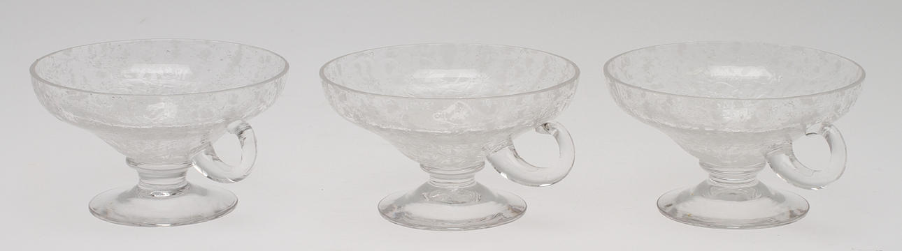 DESSERTKOPPAR, 14 st, glas, 1900-tal.