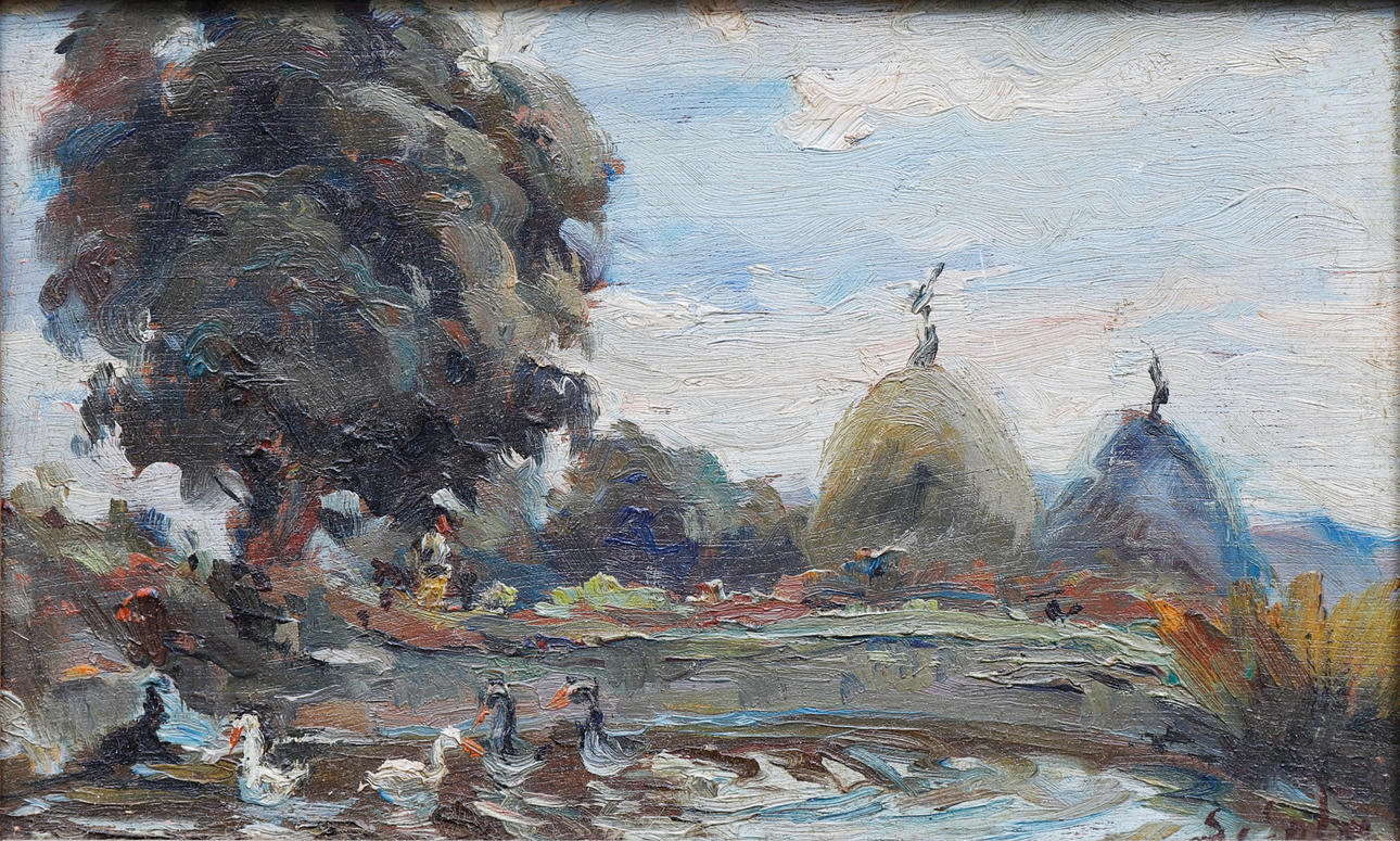 SPANISH SCHOOL, 20TH CENTURY. Landskap.