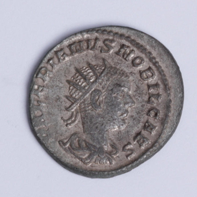 MYNT, silver, antoninian, Valerian II (underkejsare 253-255 e.kr).