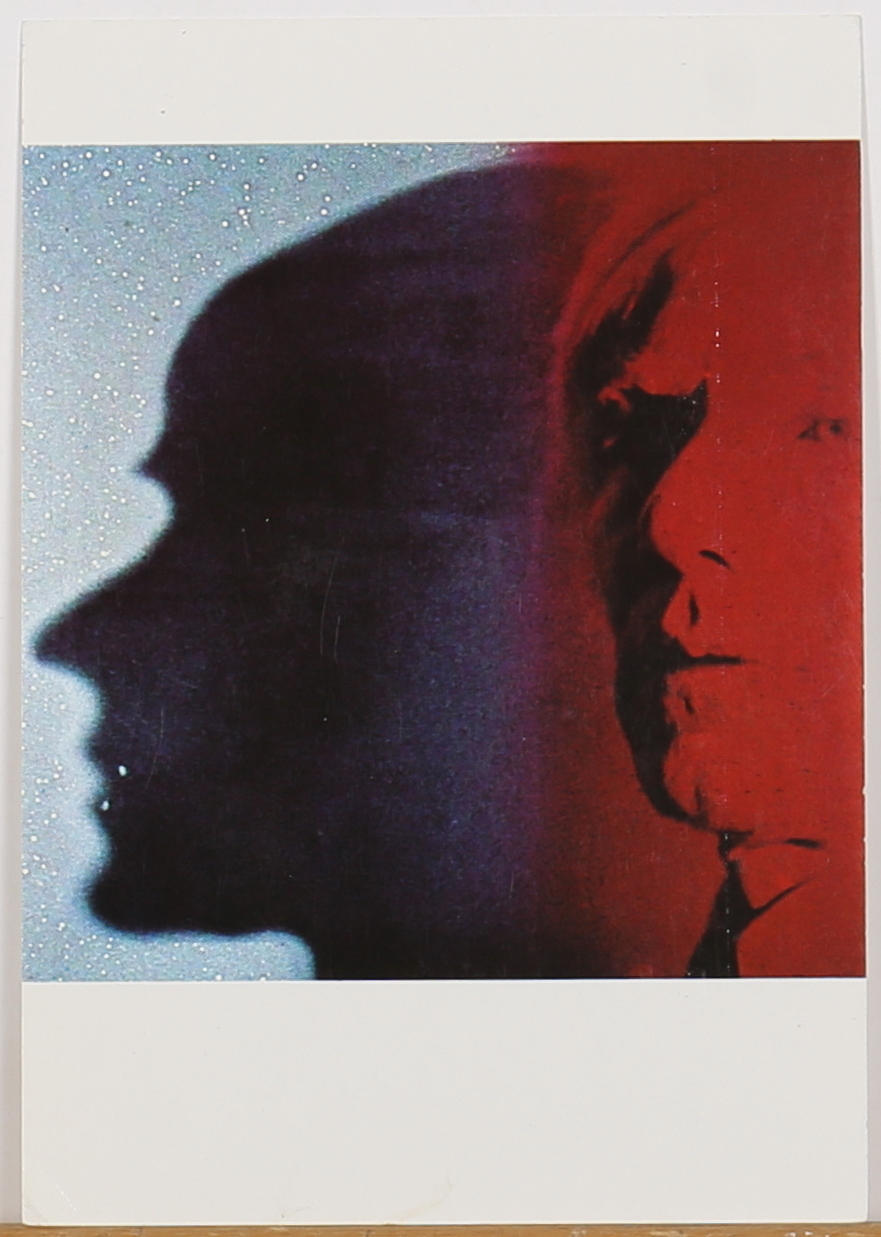 VERNISSAGEKORT, Andy Warhol. Myths&More 1982. Osignerad.