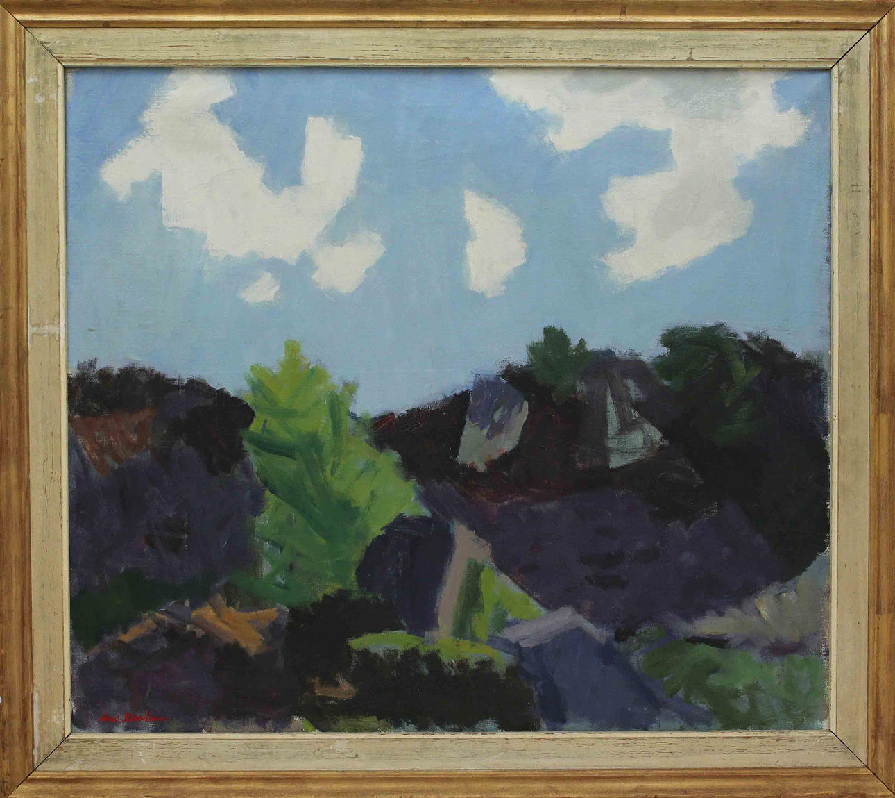 Parti konst (3). Div. tekniker. Bl.a Bo von Zweigbergk och Arwid Karlsson.