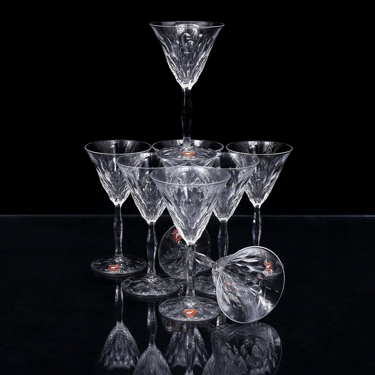 SIMON GATE. Dessert wine glasses, 8 pcs., "Gate", Orrefors.