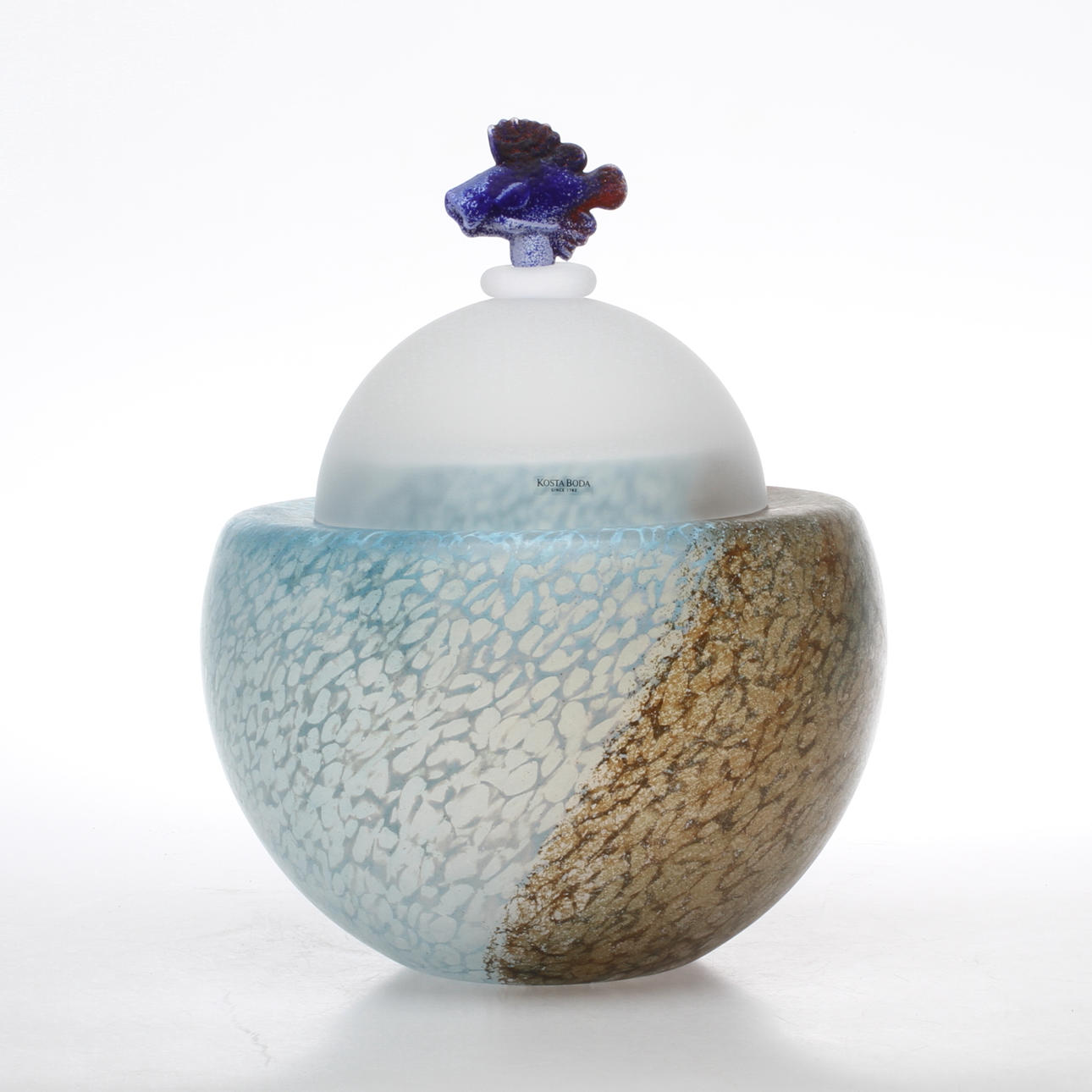 SKÅL MED LOCK, glas, "Reef" Kjell Engman, Kosta Boda.