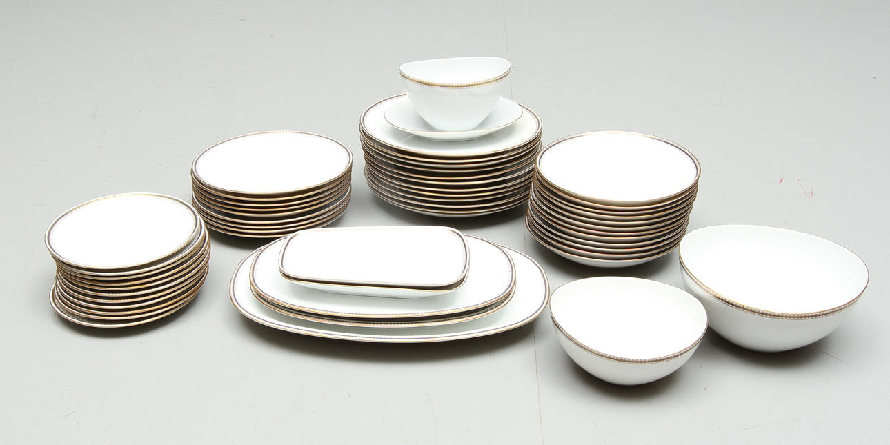 MATSERVIS, ca 52 delar, porslin, "Aristokrat", Rörstrand.