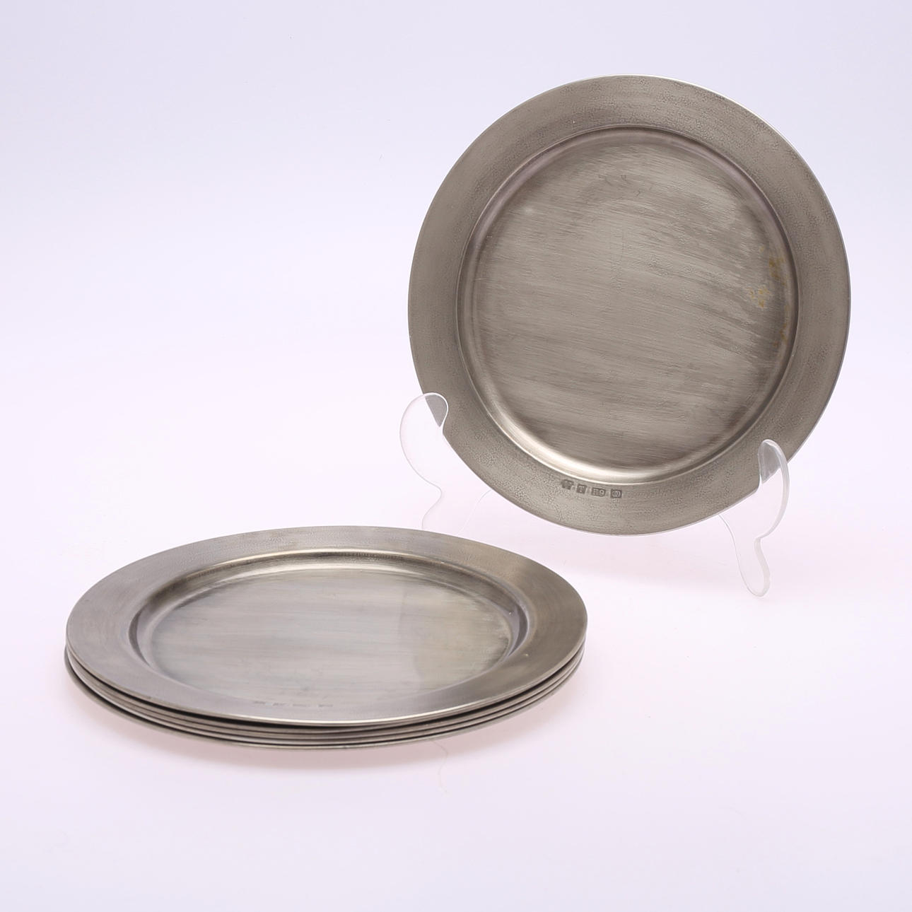 PLATES, 6 pcs, tinsmith, Östersund, 1967.