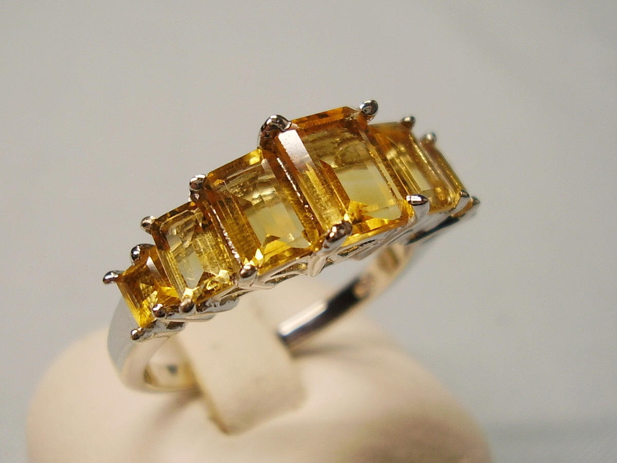 CITRINE RING SILVER 925.
