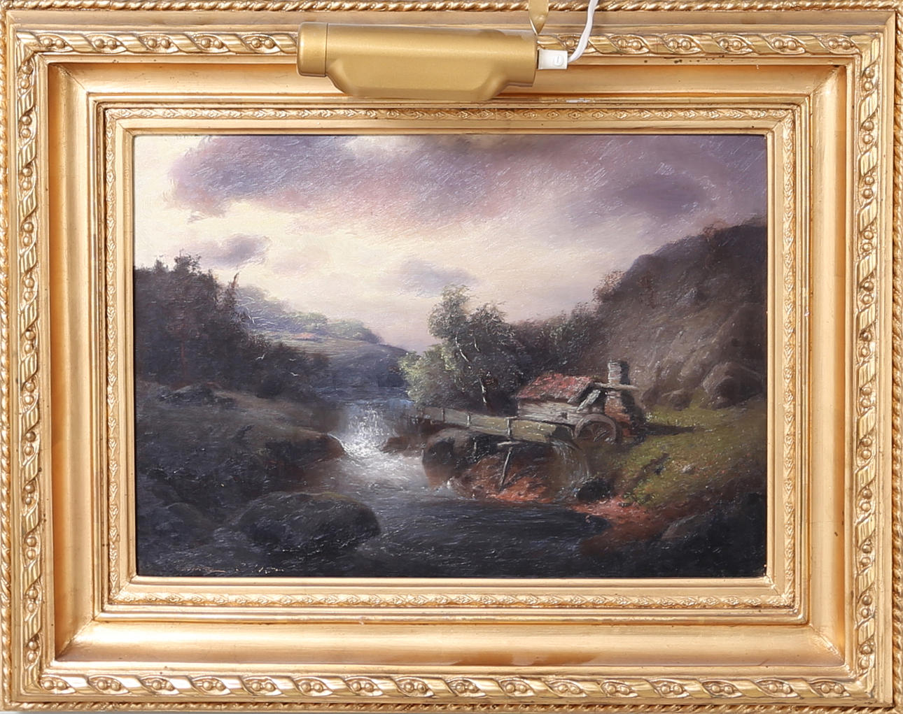 OIDENTIFIERAD KONSTNÄR. Den gamla kvarnen, olja på duk, 18/1900-tal, signerad.