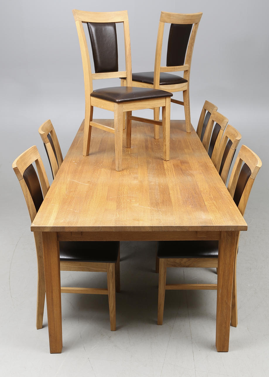 MATSALSMÖBEL, ek, 9 del, modern design, 2000 tal.