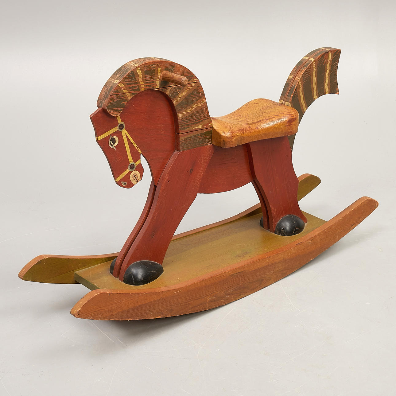 ROCKING HORSE, circa 1940s.