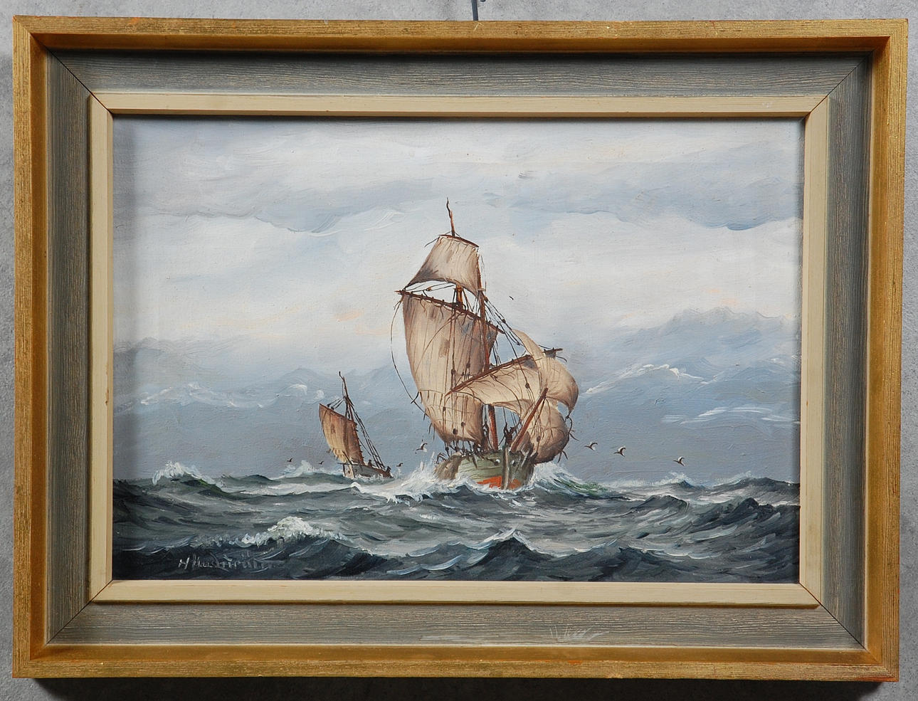 HUBERT LINDSTRÖM. olja på duk, signerad.