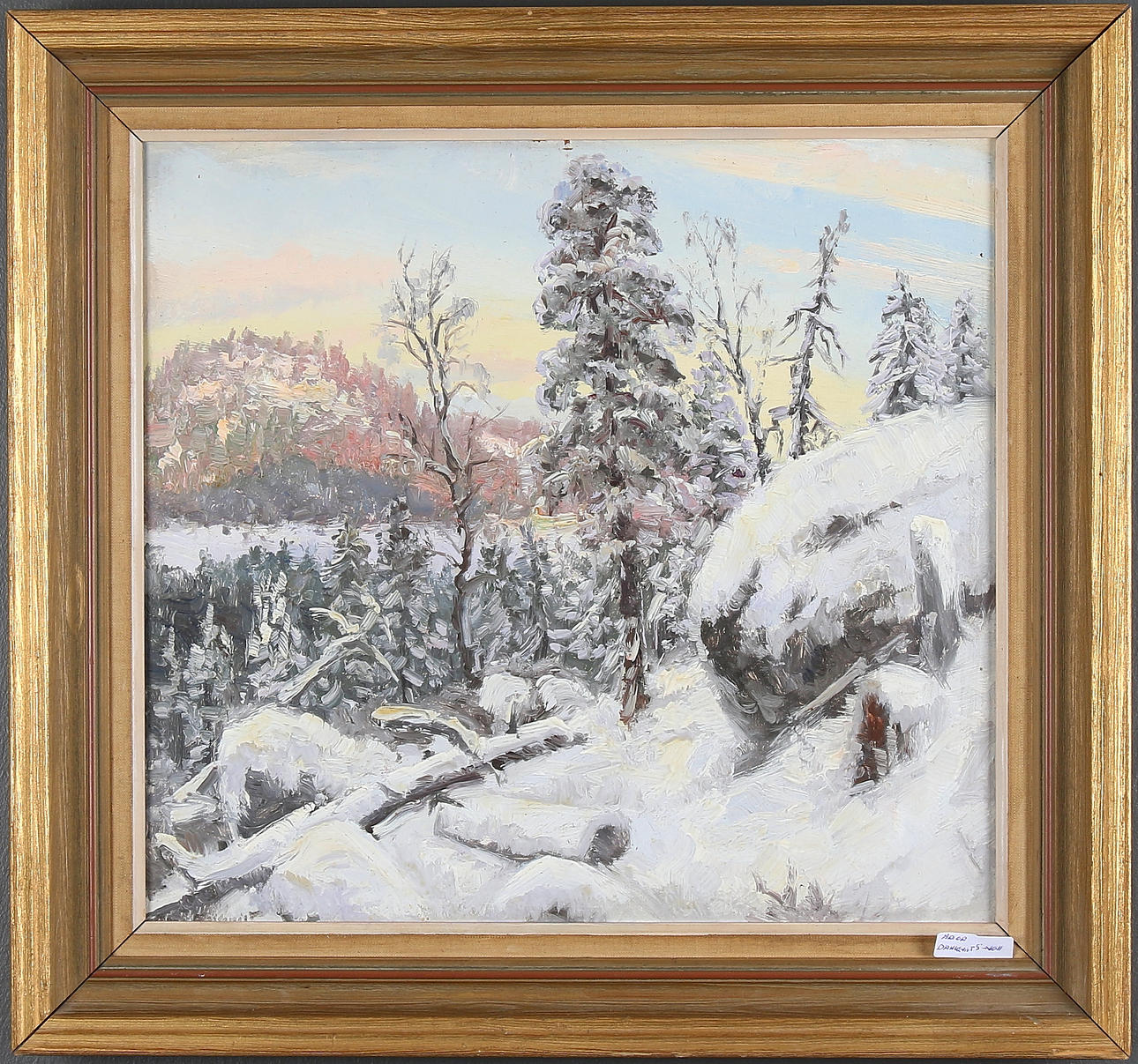 BROR DAHLQVIST. Olja på pannå, signerad.