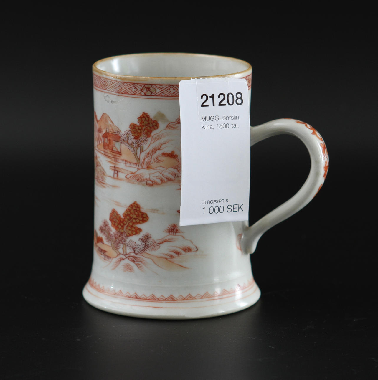 MUGG, porslin, Kina, 1700/1800-tal.