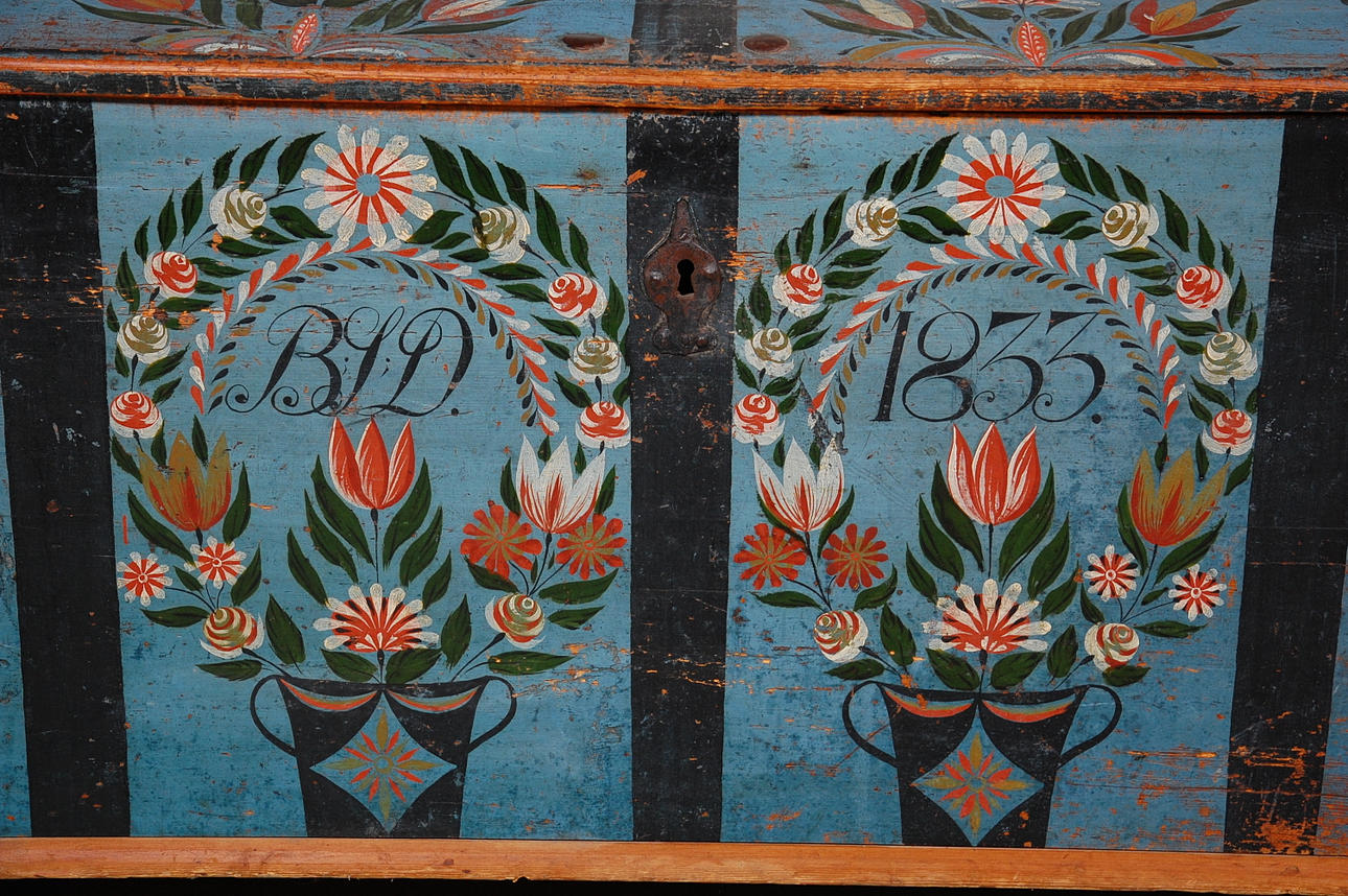 KISTA, originalmålad, Kristianstad, märkt B S D 1833.