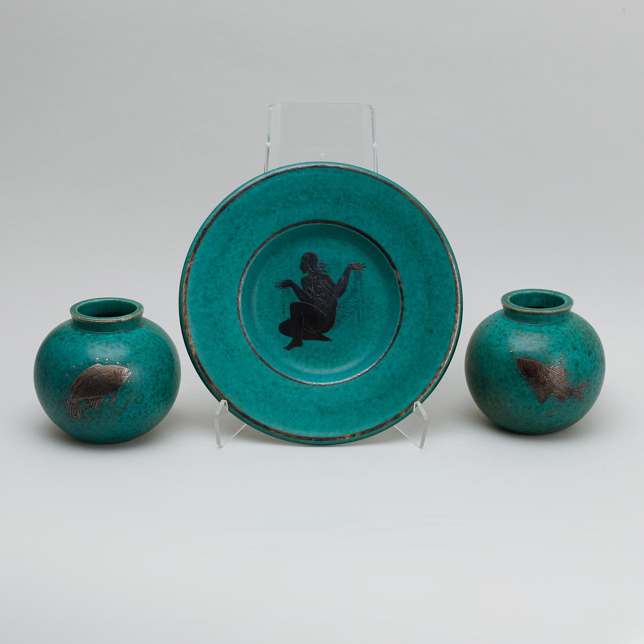 VASER, ett par, ett fat, Argenta.