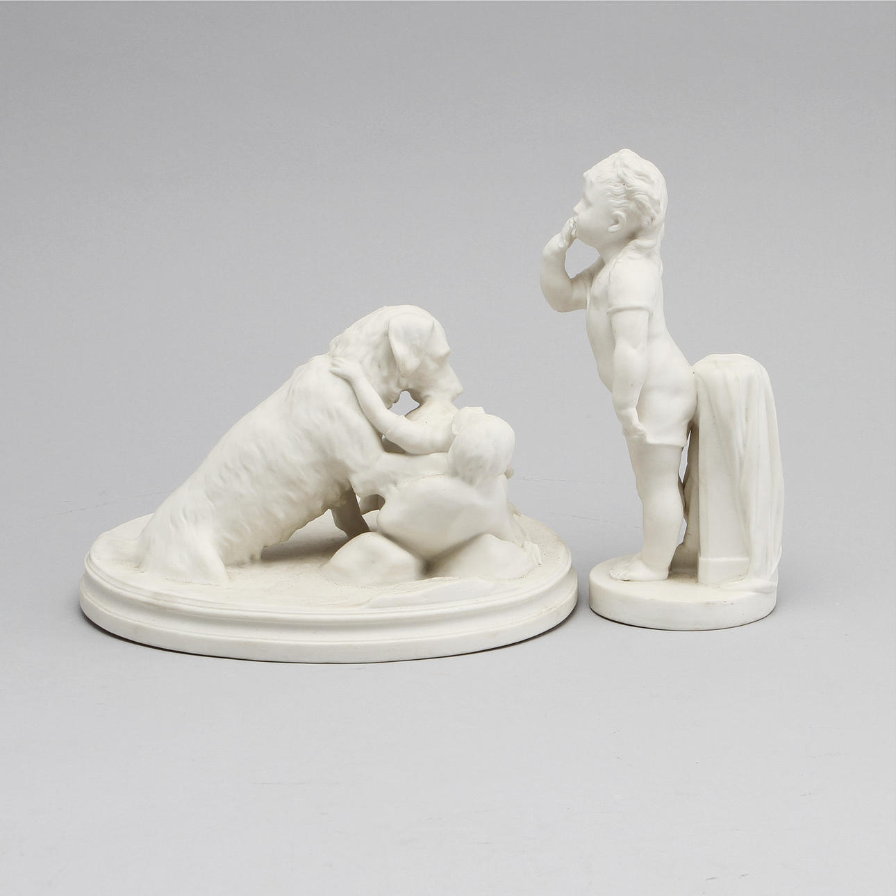 FIGURINER, 2 st, parian, Gustavsberg.