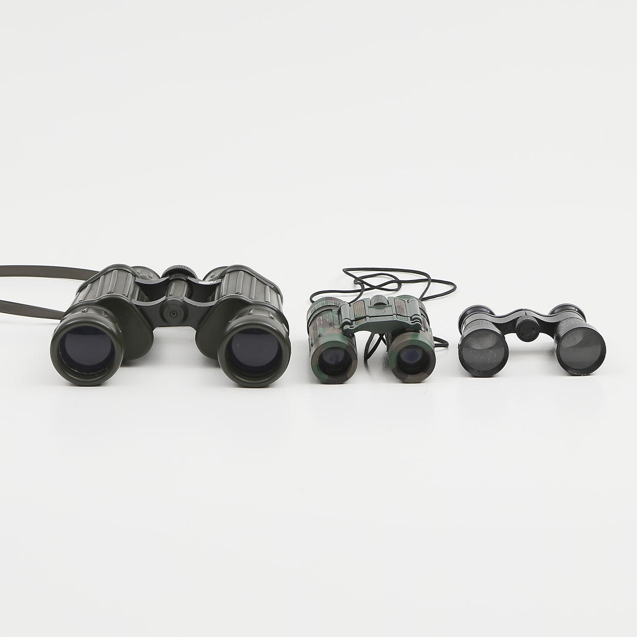 BINOCULARS, 3 pcs, 1900-modern.