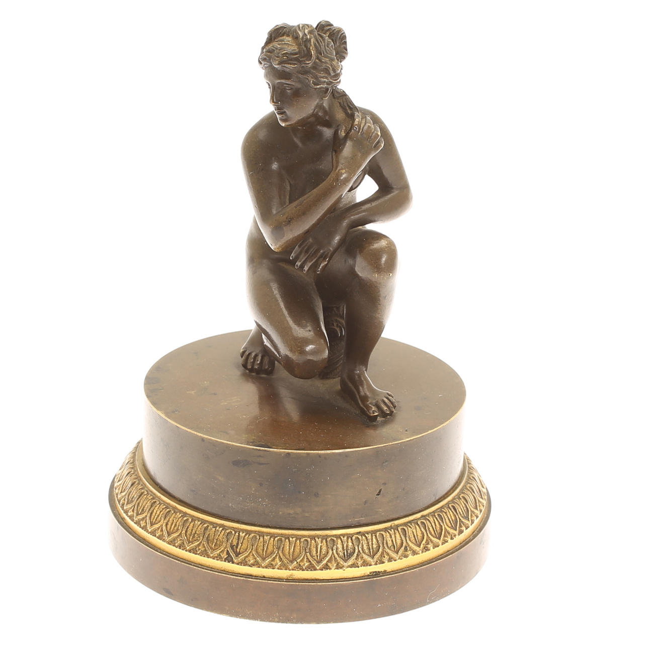 WRITING TABLE SET, bronze, early 19th century.