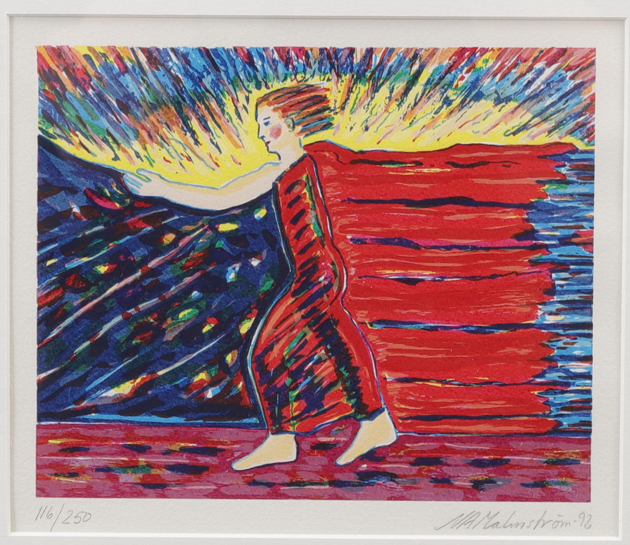 NILS ANDRÉ MALMSTRÖM. Lithograph, signed, numbered 116/250, dated -92.