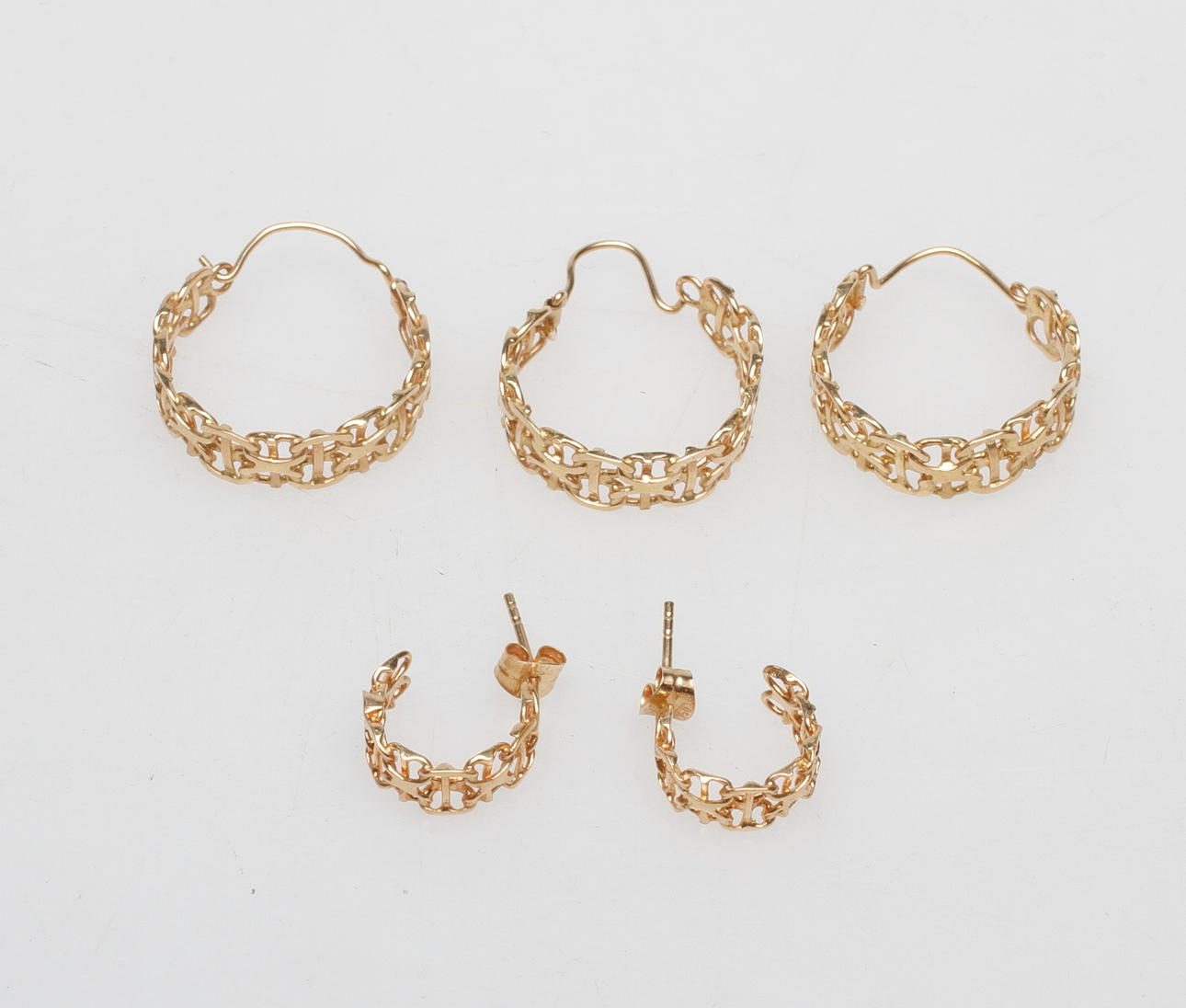 ÖRHÄNGEN, 5 st, 18k guld, vikt ca 8,8 gr.