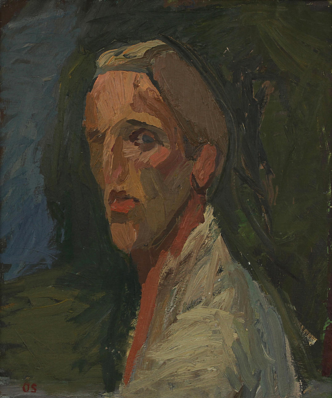 OLLE SKAGERFORS. Olja på duk. Monogramsignerad.