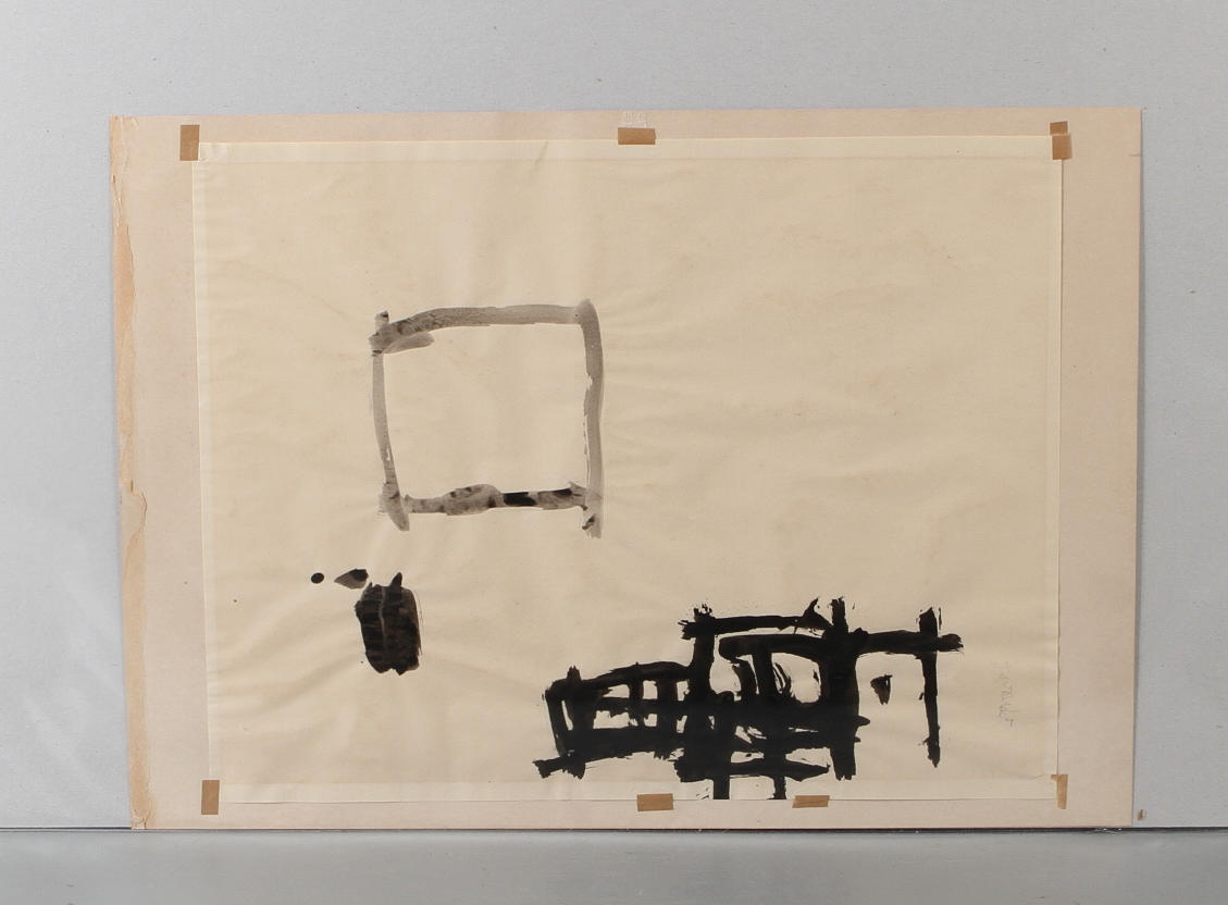 RUNE HAGBERG. tusch på papper, signerad.