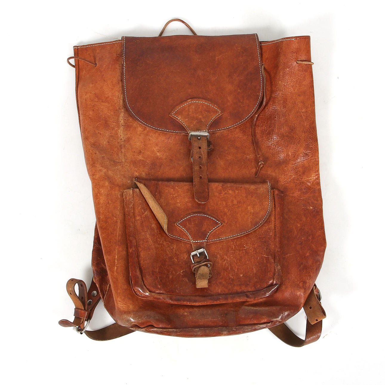 BACKPACK, leather, late 20th century.