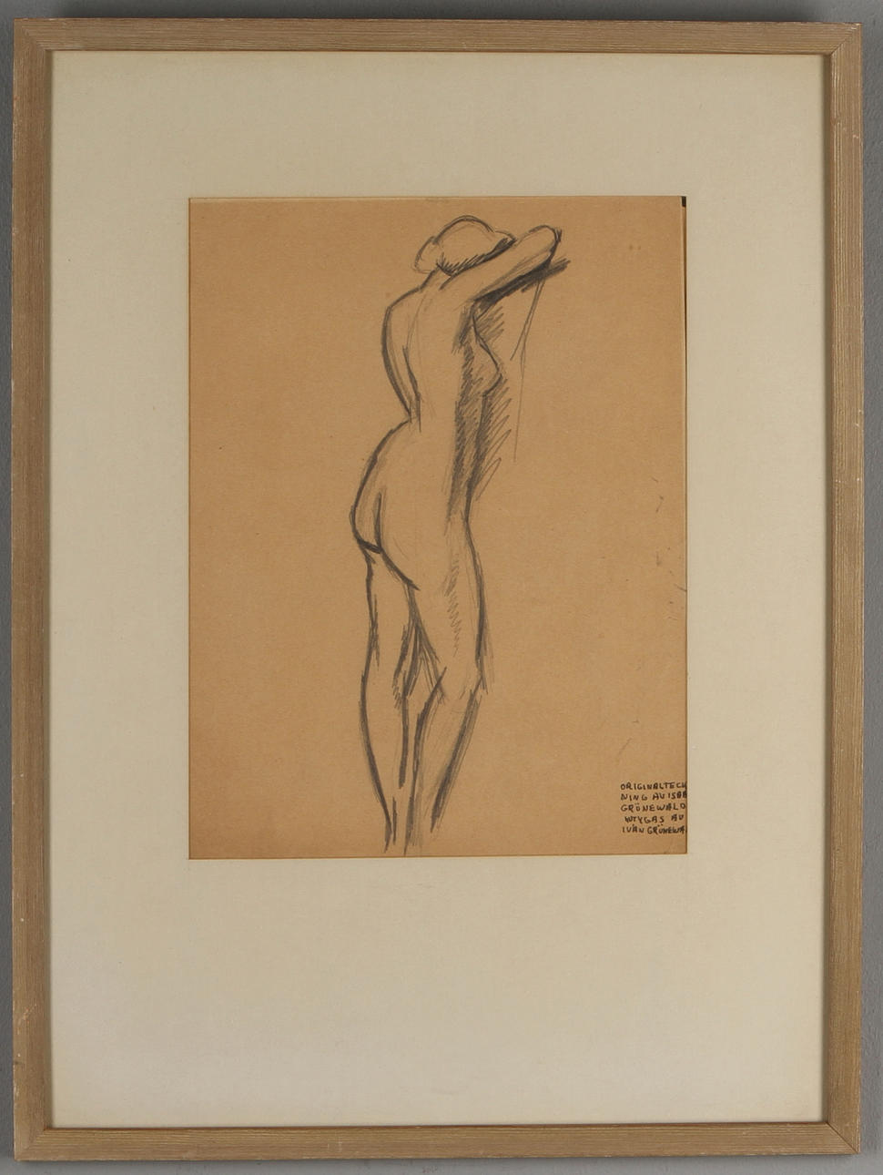 ISAAC GRÜNEWALD. TILLSKRIVEN. Kvinna, teckning, osignerad.