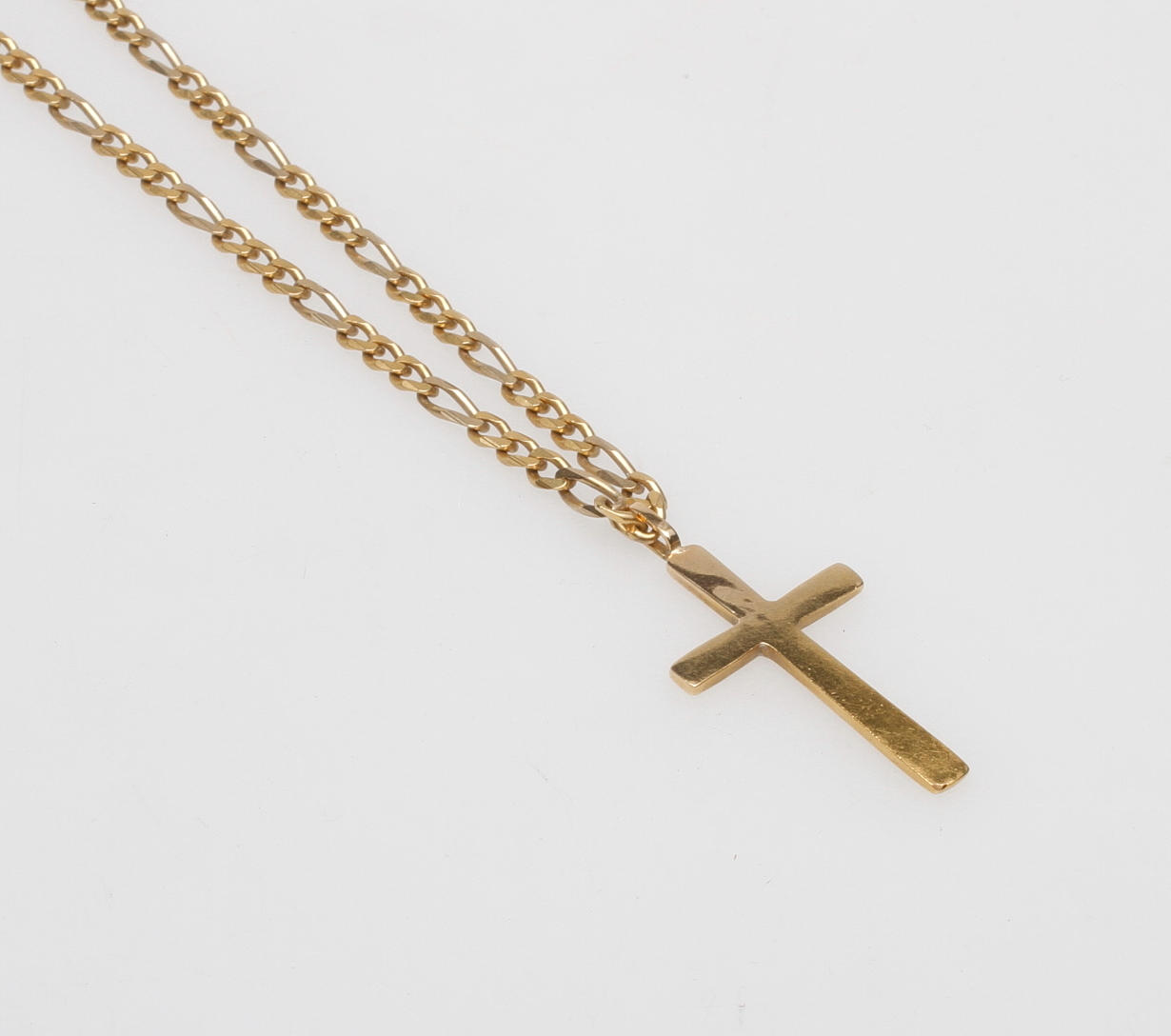 HALSKEDJA SAMT HÄNGE, 18k guld, vikt ca 18,8 gr.