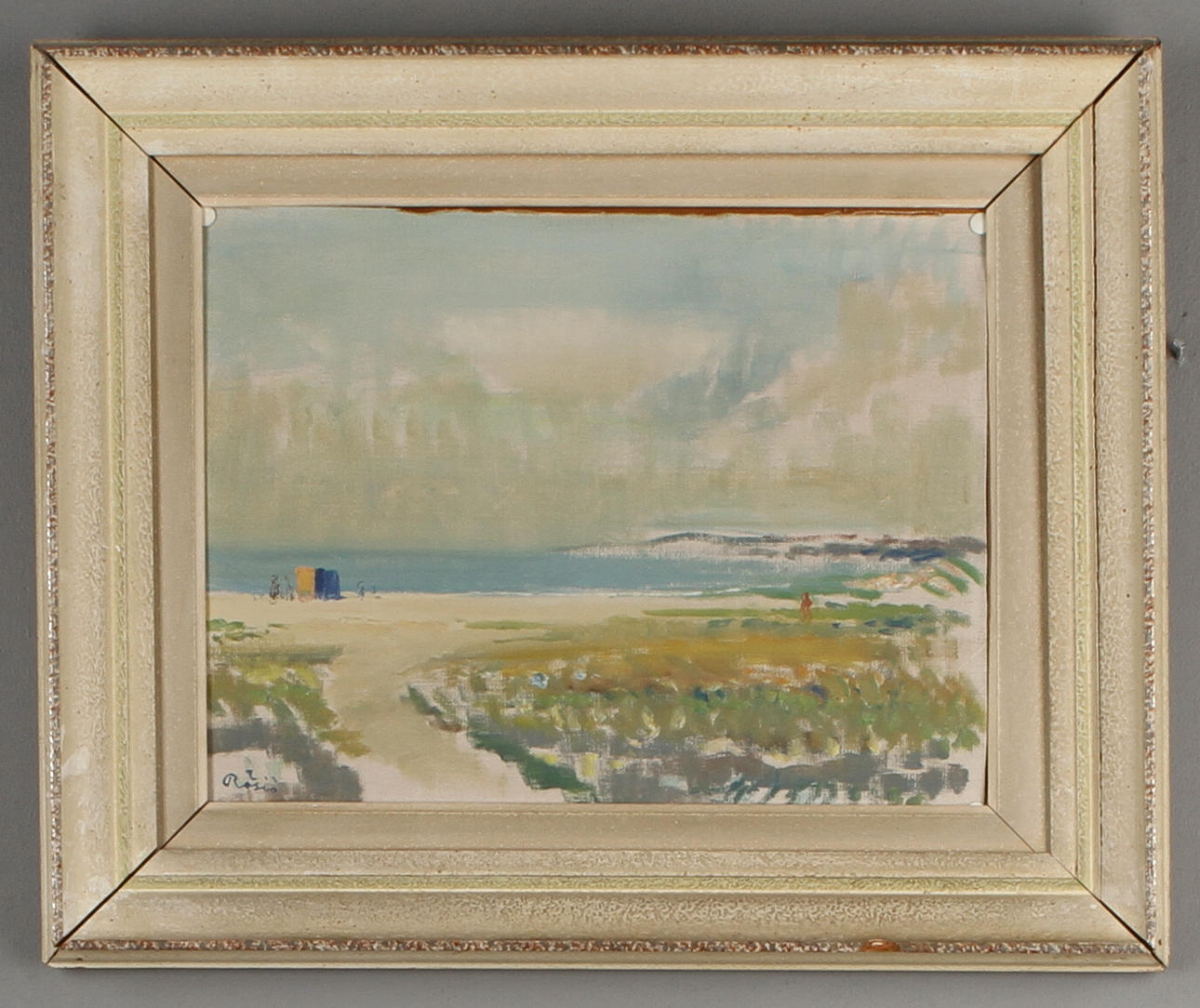 HILGING RÖSIO. Strandlandskap, olja på duk, signerad.