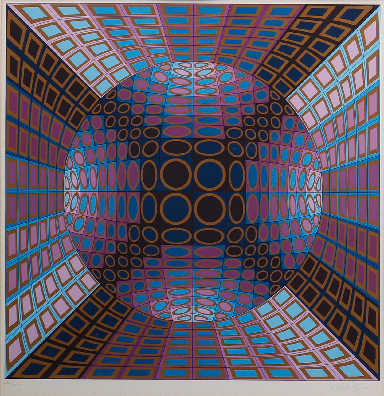 VICTOR VASARELY. "Niels Bohr", numerado 232/250.
