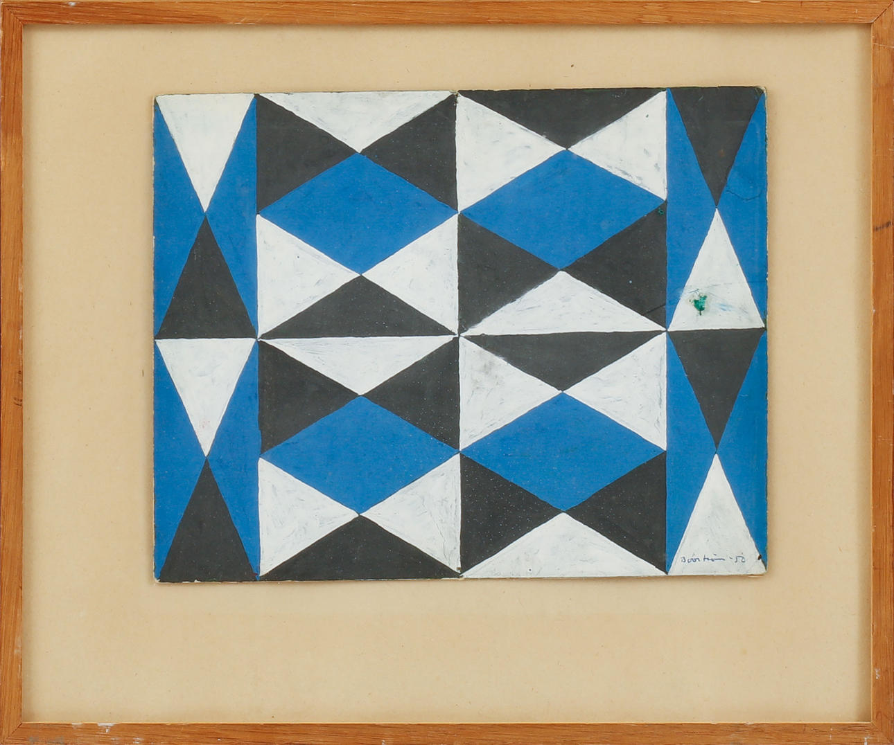 HARRY BOOSTRÖM. Geometric composition, gouache, signed and dated -50.