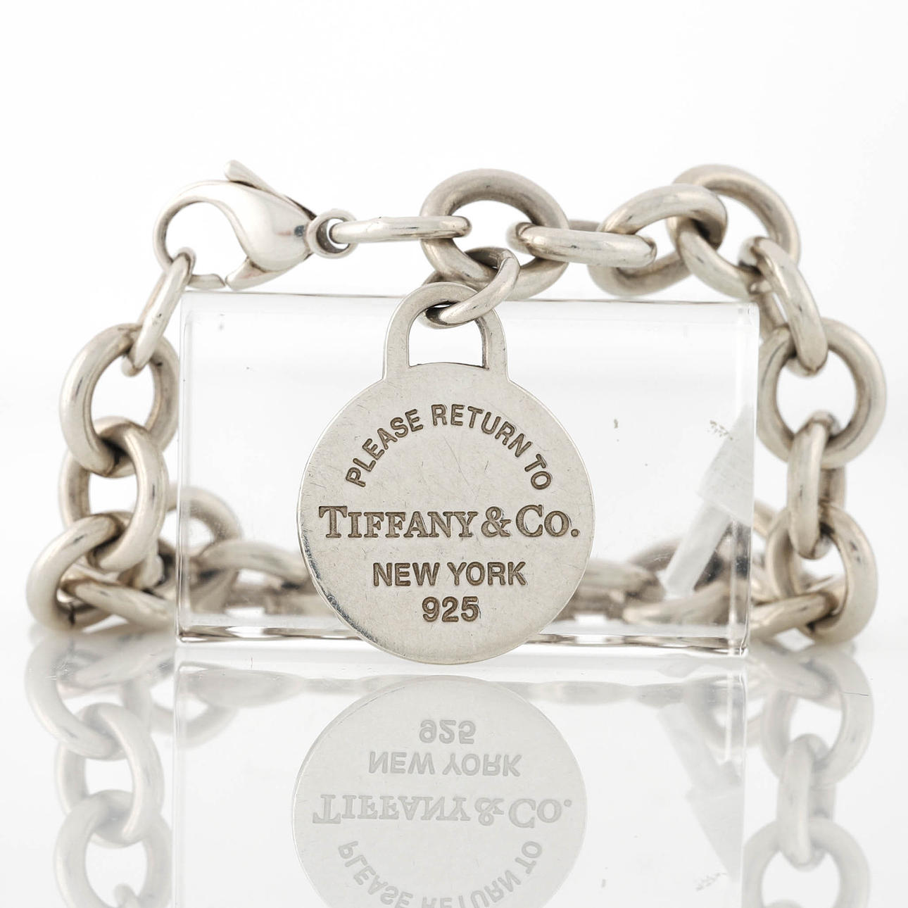 ARMBAND, silver, Tiffany, påse, broschyr.