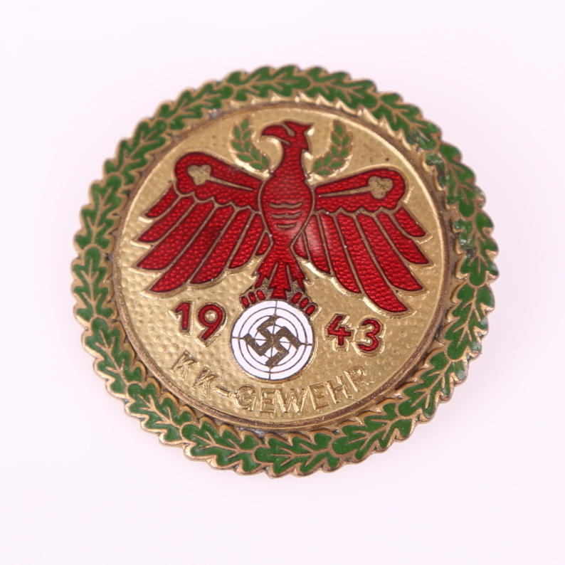 SKYTTEMÄRKE, Tirol, nazisymbol, "KK-GEWEHR", 1943, Tyskland.
