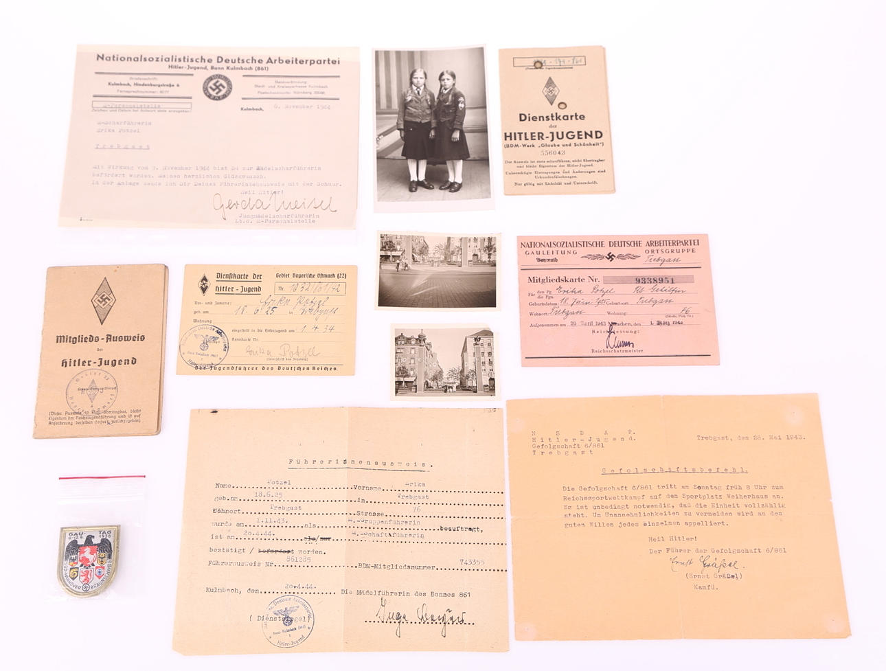 NAZISTHANDLINGAR, 11 st, Hitler Jugend, 1940-talet.