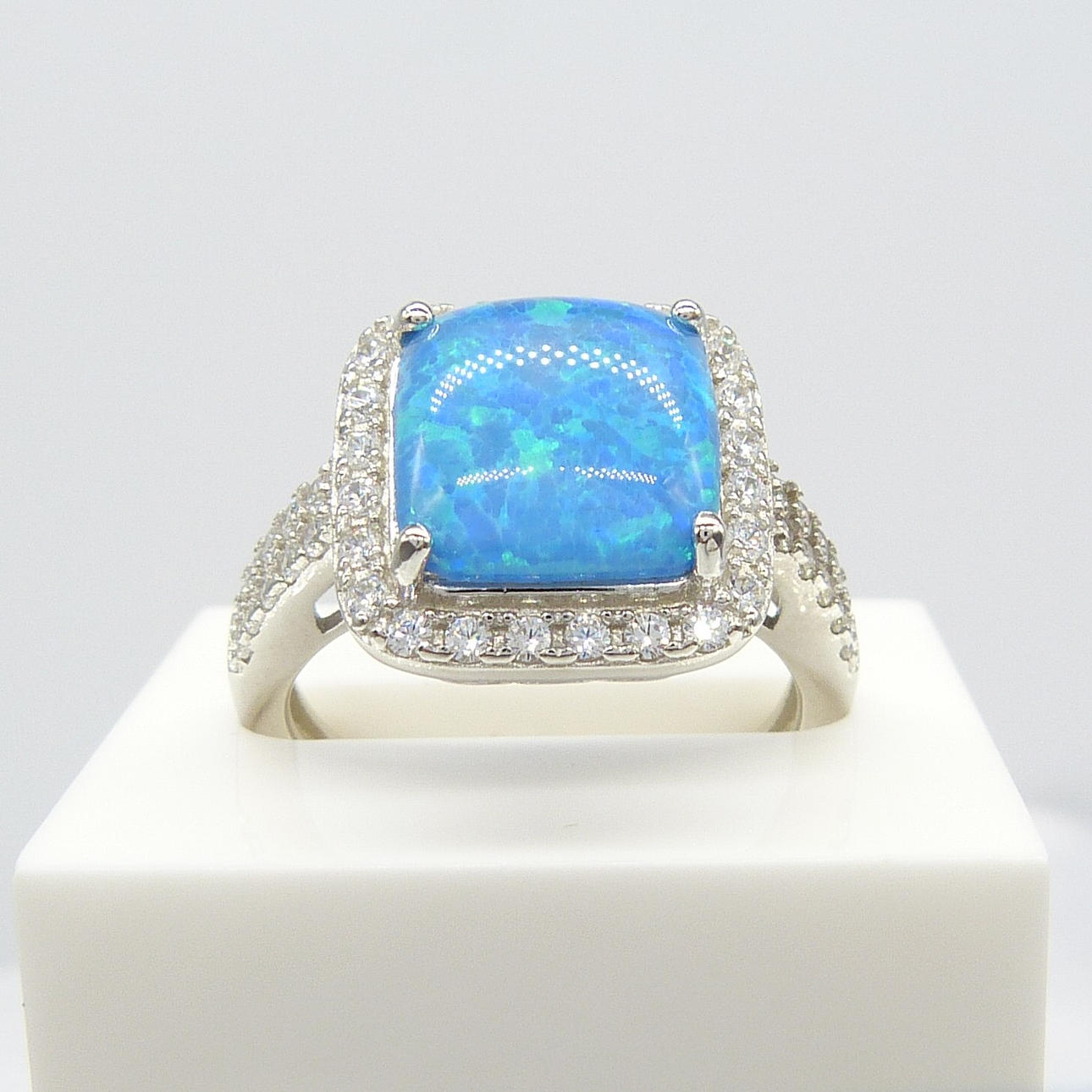 ANILLO VESTIR OPALITE Y PLATA.