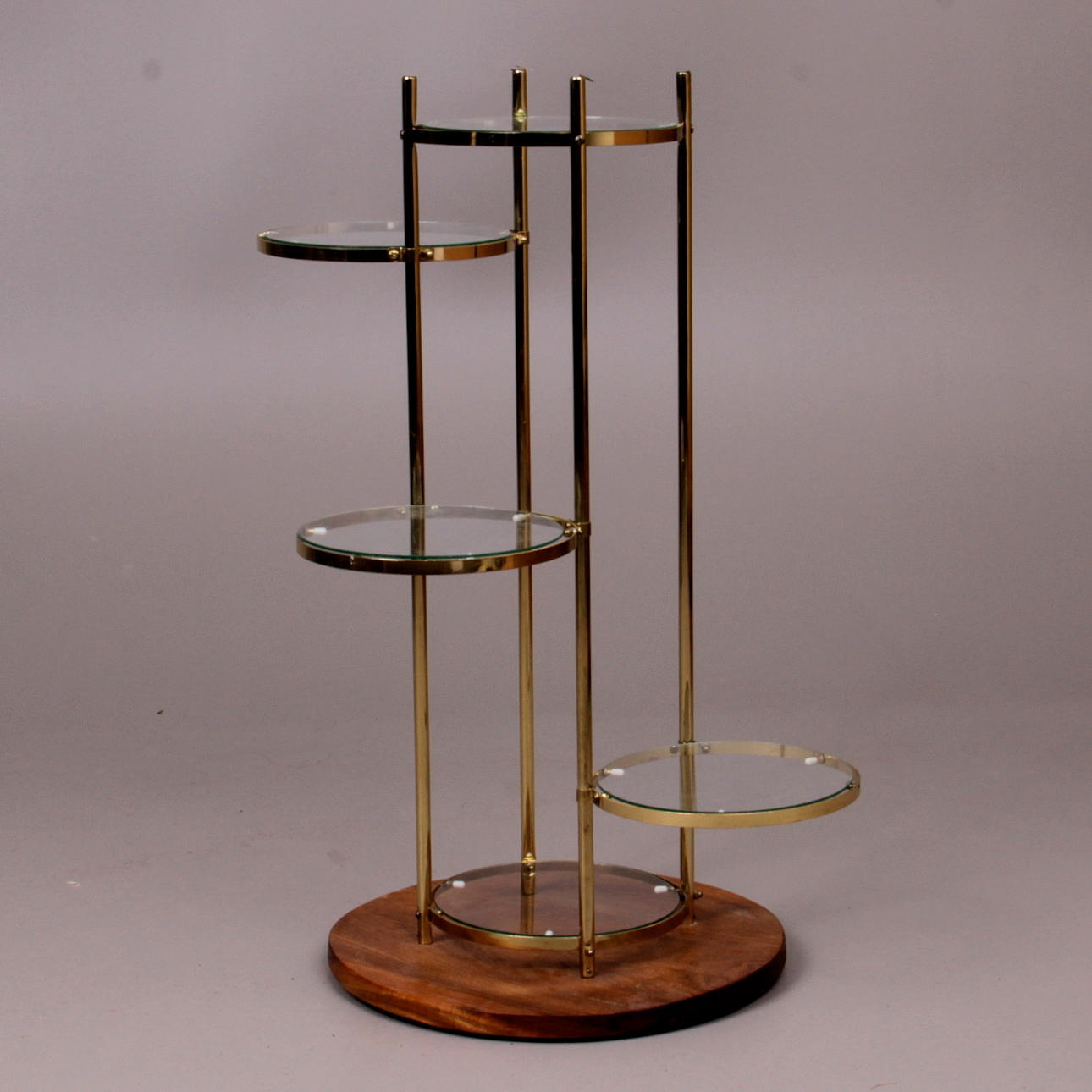 PIEDESTAL, mässing och glas, 1900-tal.