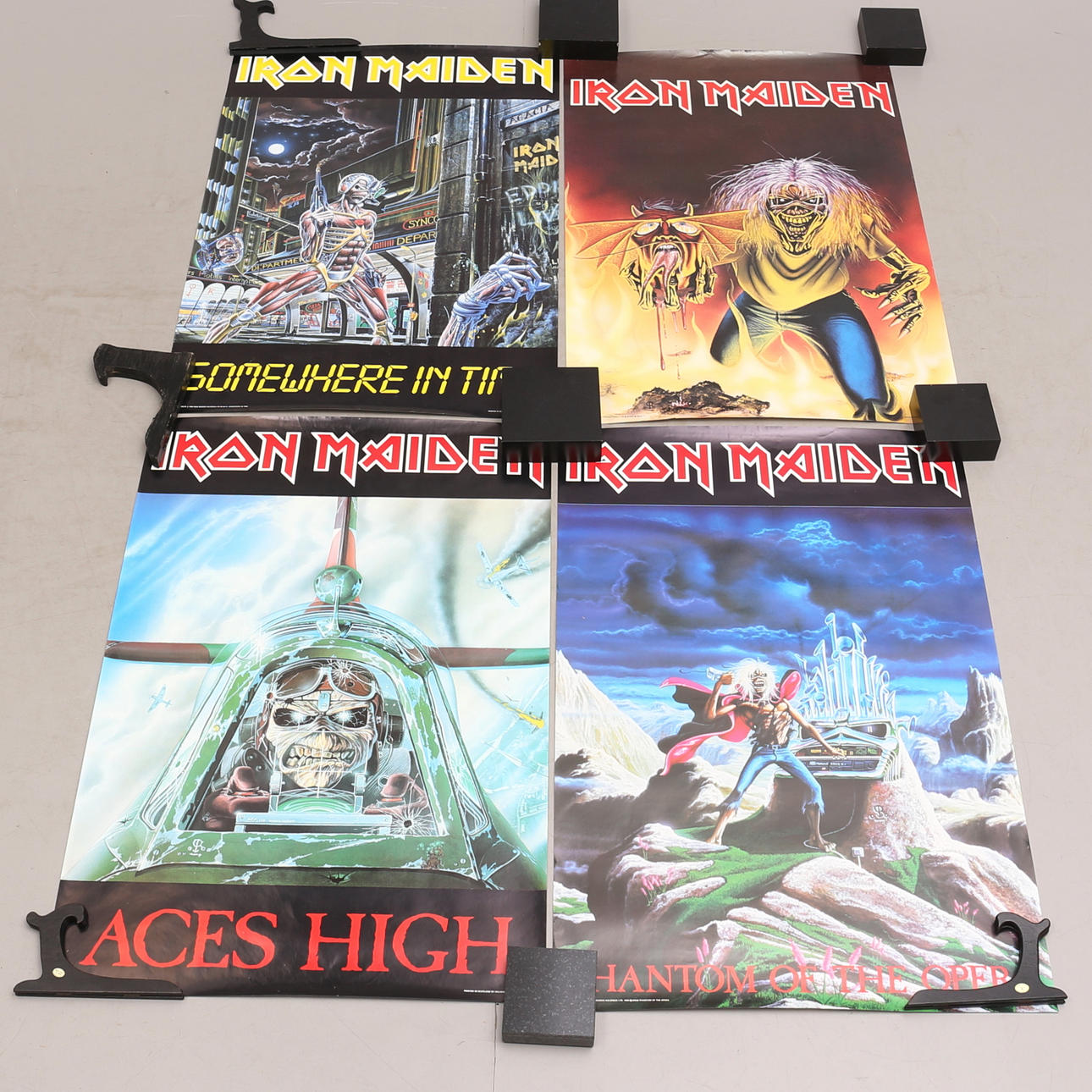 POSTERS, 4 pcs, Minerva, Iron Maiden, 1980s.