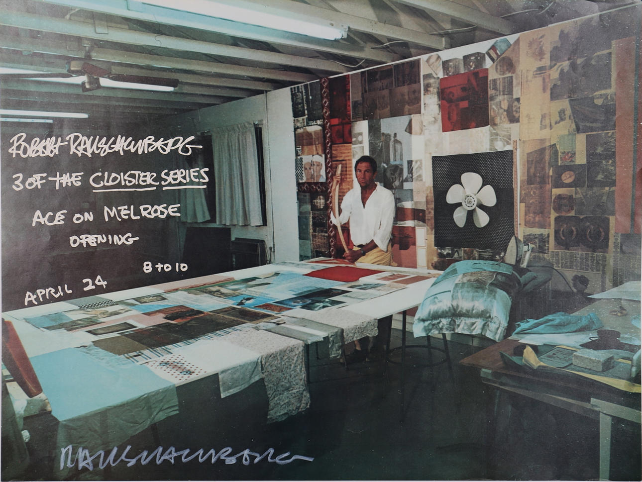 AFFISCH, Robert Rauschenberg 3 of the Cloister Series ace on Melrose. Handsignerad Rauschenberg.