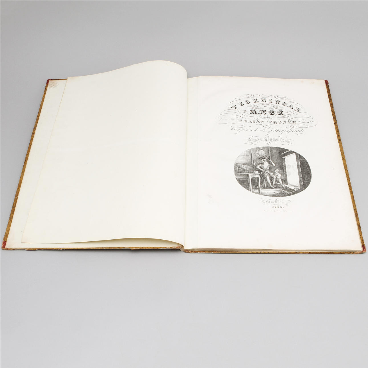 ESIAS TEGNÈR. "Teckningar till Axel" med 11 Litografier av Hugo Hamilton, Stockholm 1830.