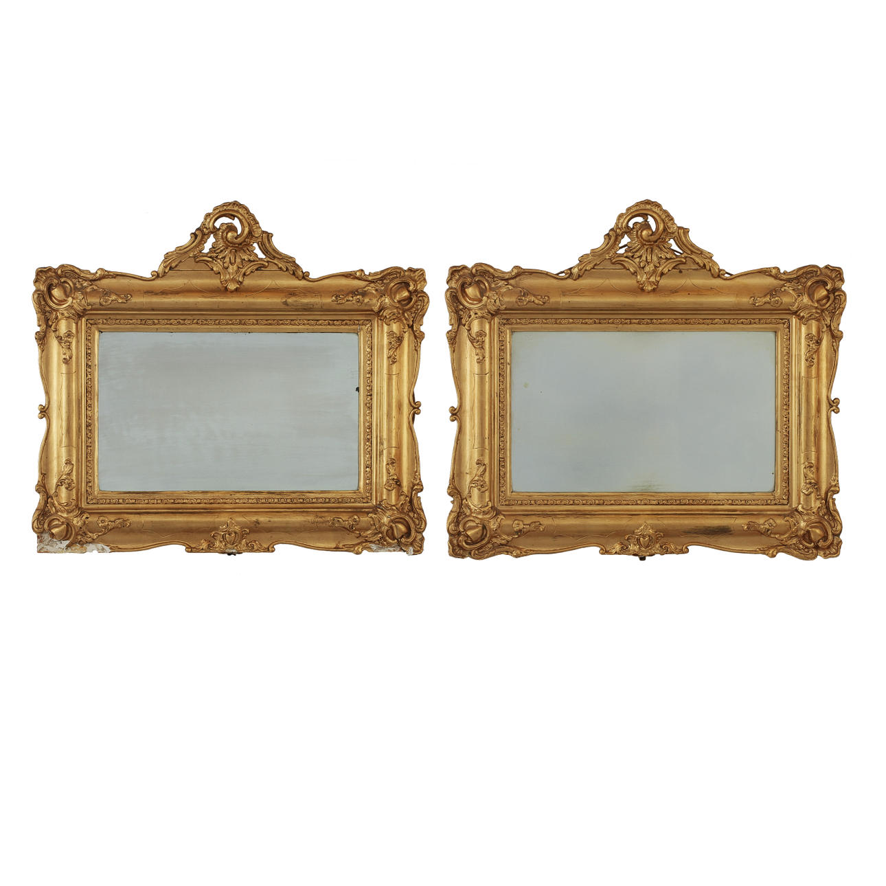 SPEGELLAMPETTER, ett par, nyrokoko, 1800-talets andra hälft.