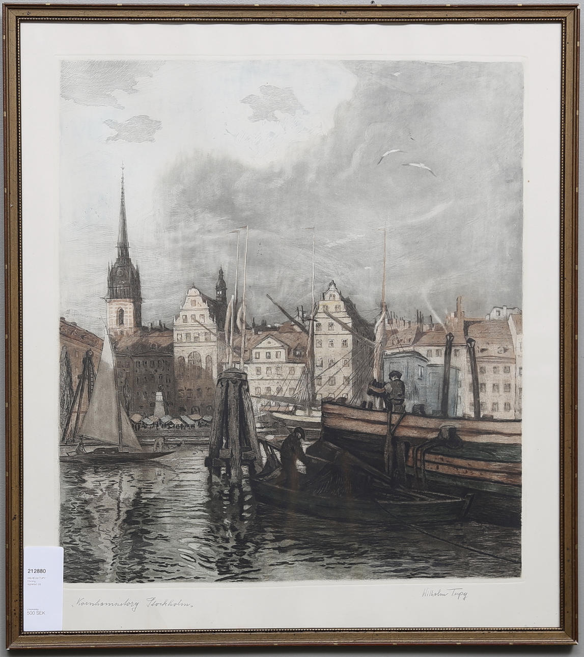 WILHELM TUPY. Etching, signed.