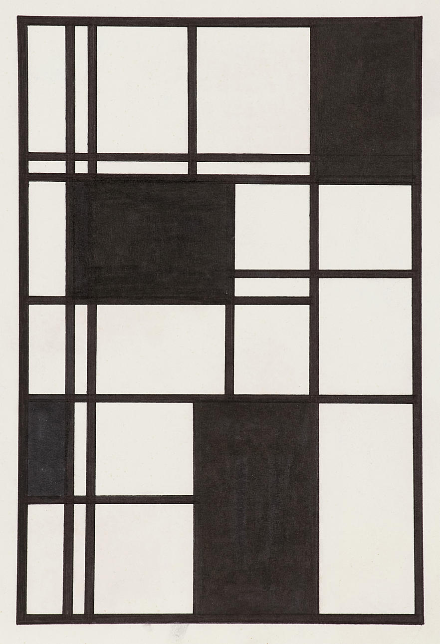 BIRGER ALSIÖ (1941-2021). "Formative plan II", signed and dated 1971, marker.