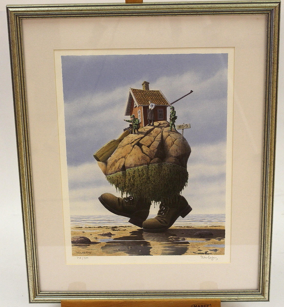 PETER ENGBERG. litografi, holmgång, signerad, numrerad 140/300.
