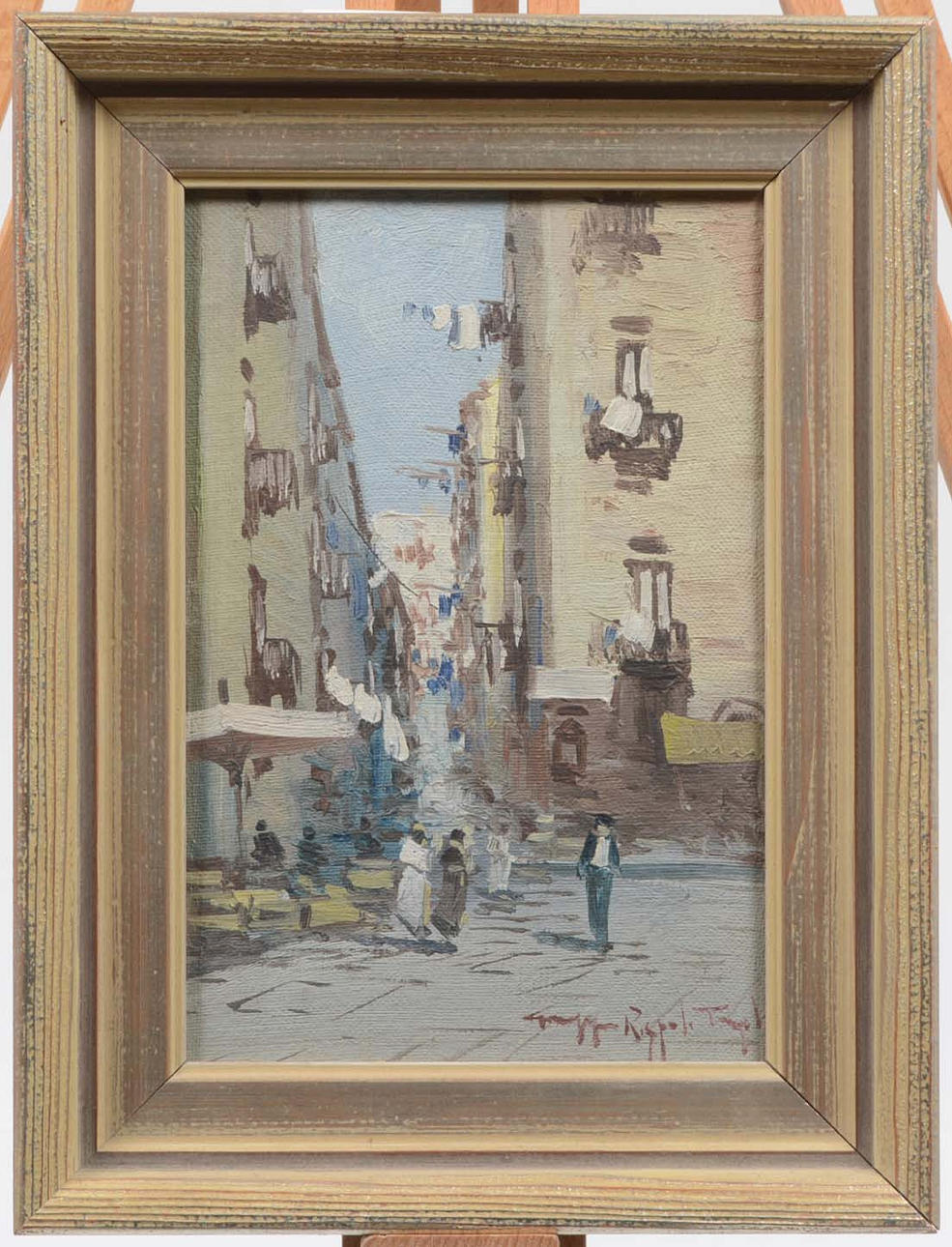 GIUSEPPE RISPOLI. Neapel. Öl auf Platte.