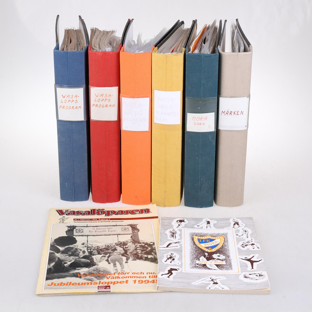 PROGRAM,TIDNINGAR & MÄRKEN, samt skor, Vasaloppet.