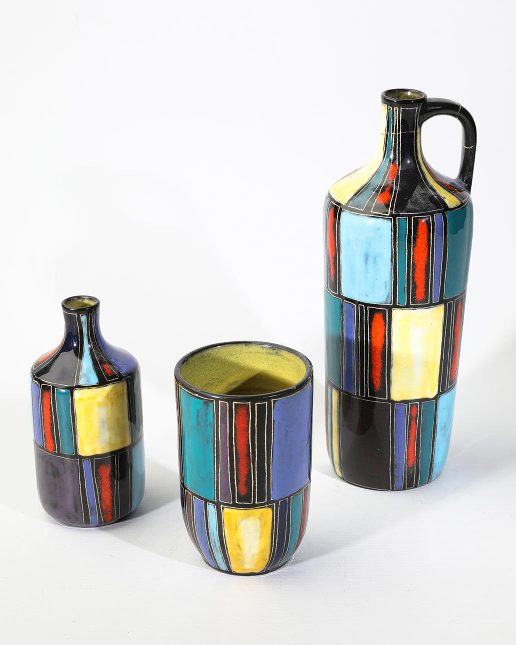 LU KLOPFER. John Lipp. 3 vases (12-30).