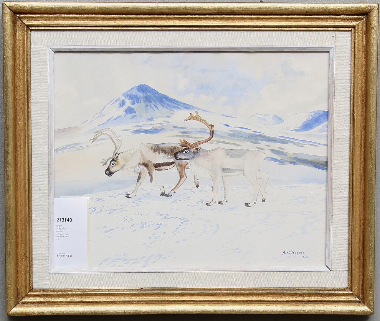 BERT JONSSON. Watercolor, signed and dated 1967.