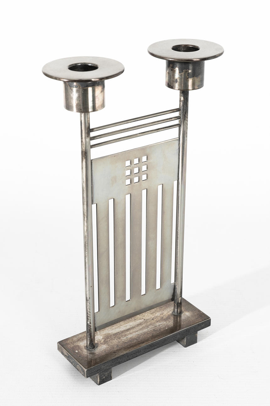 RICHARD MEIER. Swid Powell Candlestick Plated (12-413).