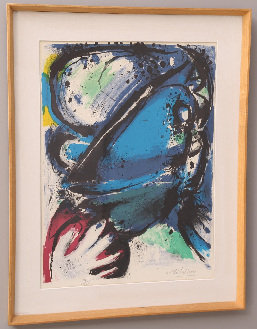 JOHN CHRISTOFOROU. litografi 141/200, signerad Christoforou, abstrakt motiv.