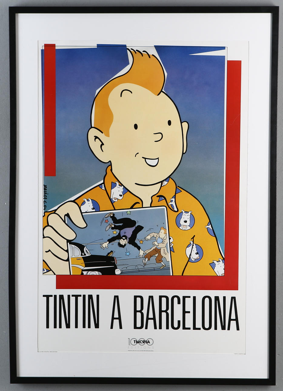 Tim und Struppi in Barcelona.